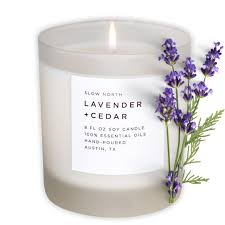 Scented Soy Candle – Lavender & Cedar