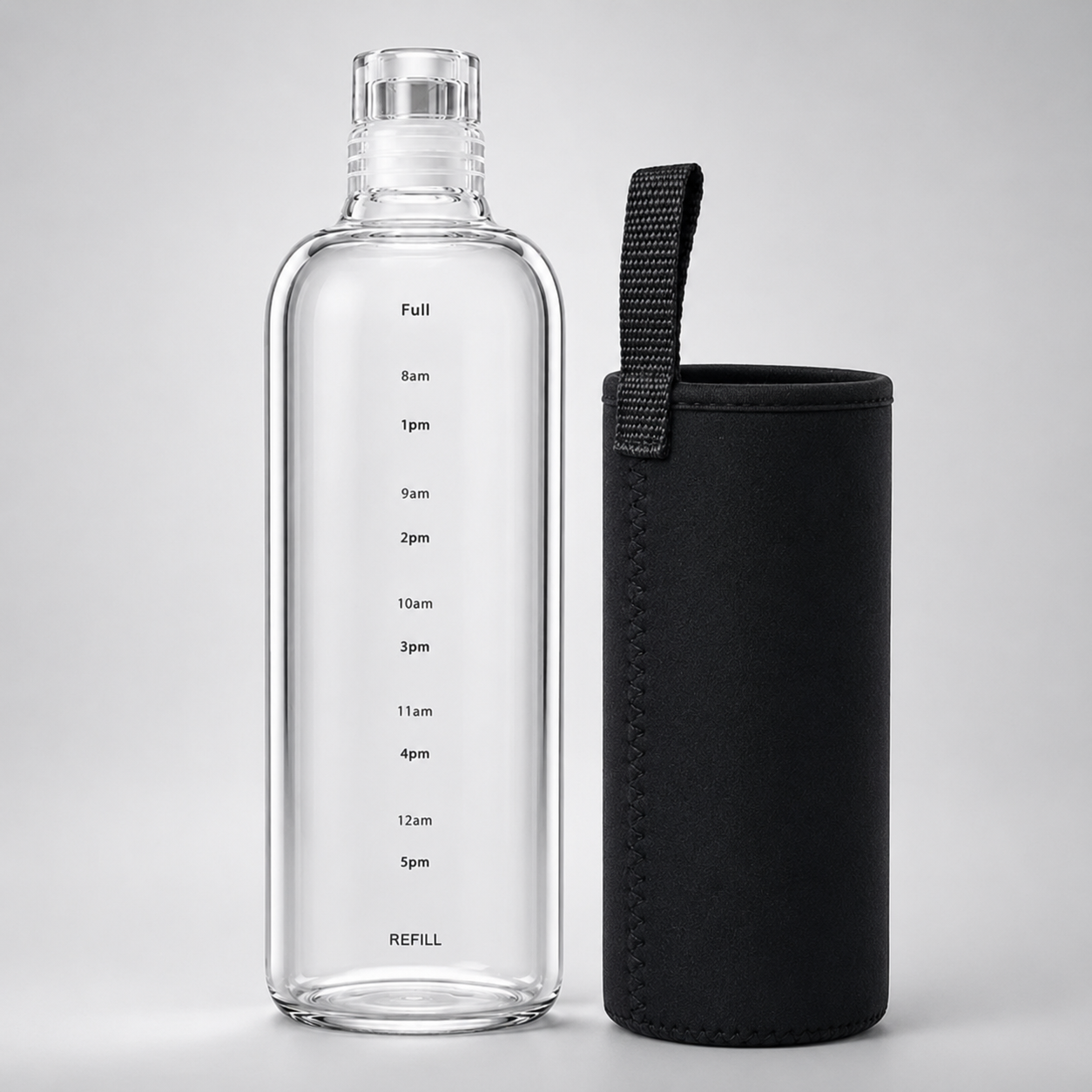 Glass Water Bottle With Cover - 1000ml