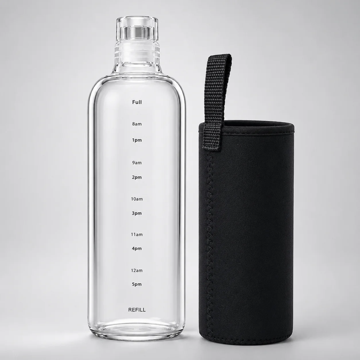 Glass Water Bottle With Cover - 1000ml