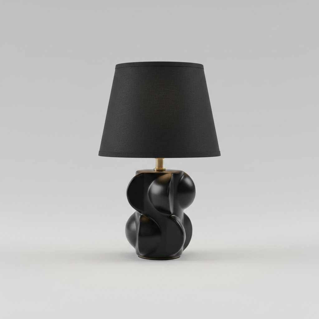 Noir Sculptural Ceramic Table Lamp