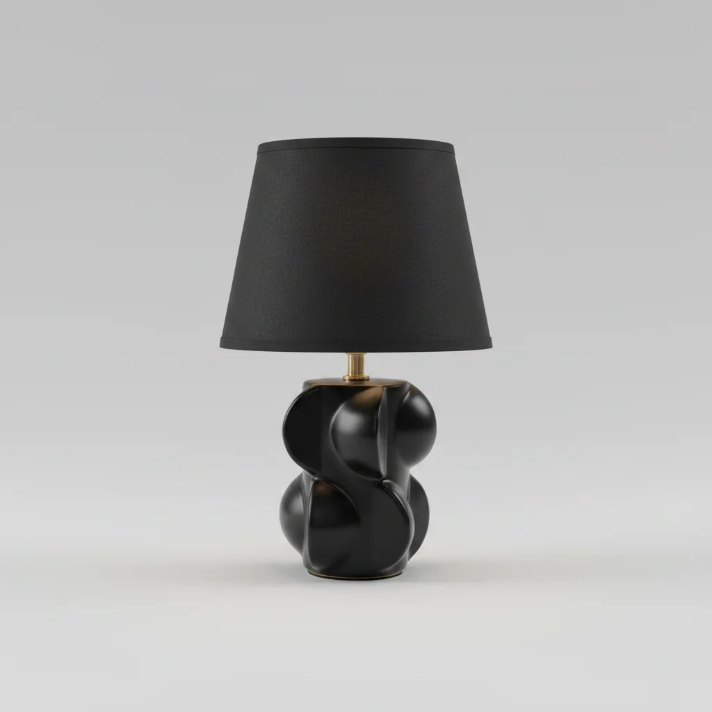 Noir Sculptural Ceramic Table Lamp