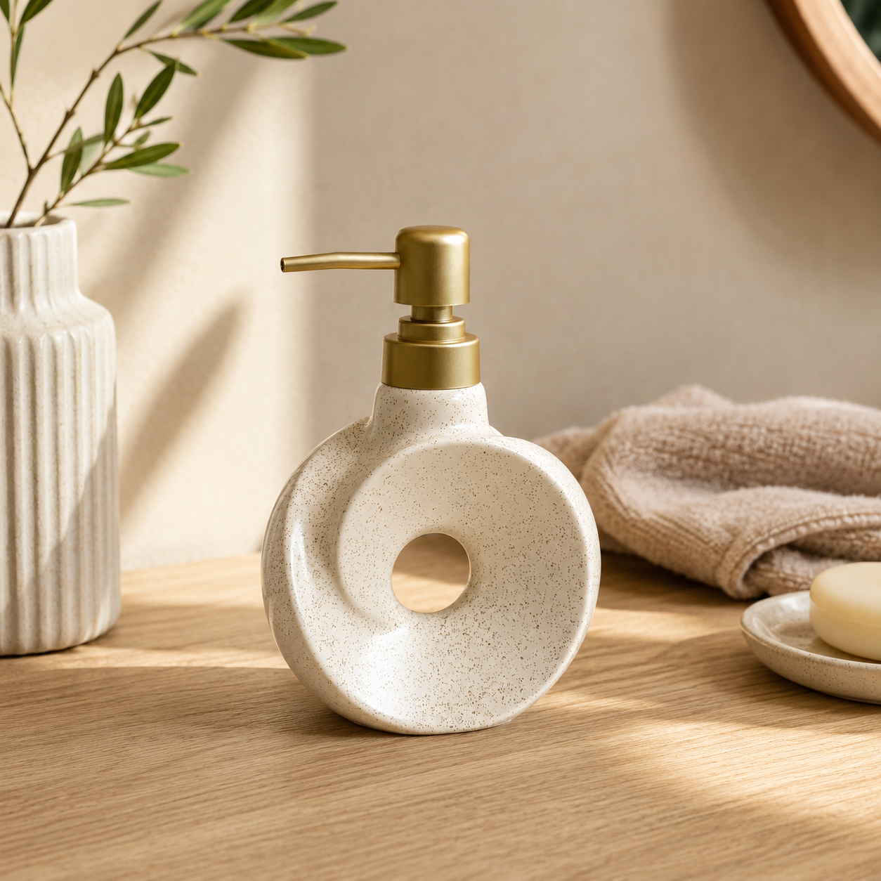 Sculptural Aura Soap Dispenser