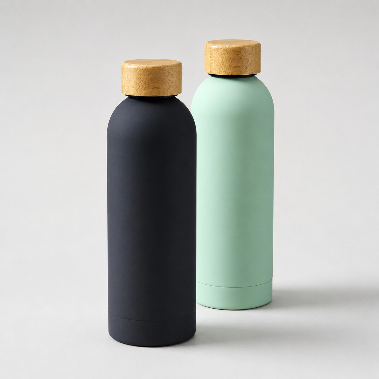 Bamboo Cap Insulated Water Bottle - 500ml
