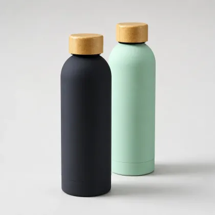 Bamboo Cap Insulated Water Bottle - 500ml