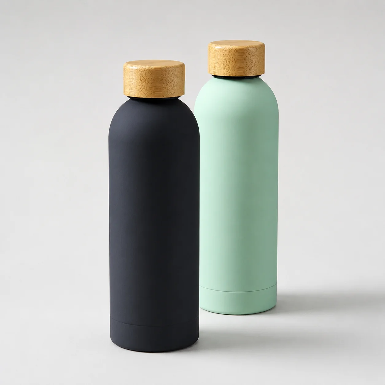 Bamboo Cap Insulated Water Bottle - 500ml