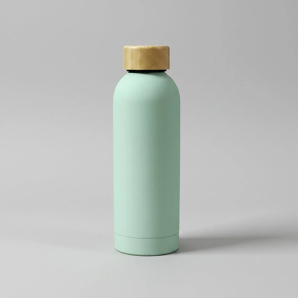 Bamboo Cap Insulated Water Bottle - 500ml